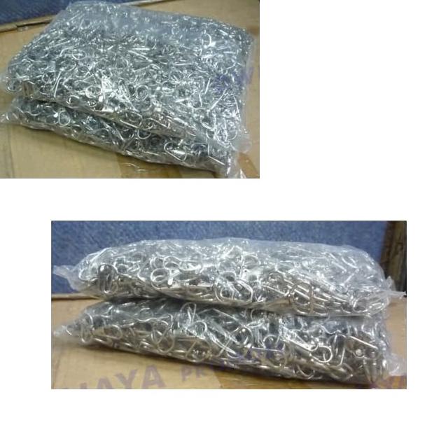 

Berkualitas Cantelan Pengait Besi Gantungan Tali ID Card 2 Cm / Gantungan ID CARD isi 100 pcs !