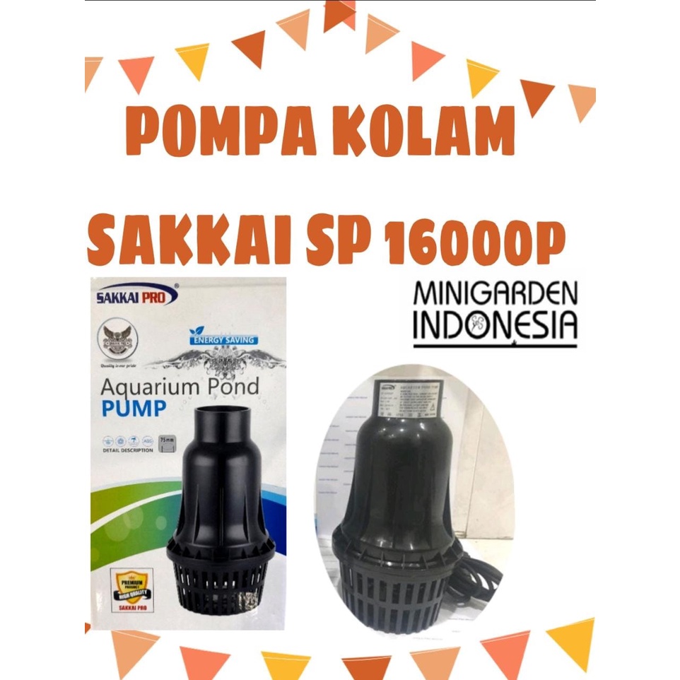 SAKKAI SP-16000P AQUARIUM POND PUMP POMPA AIR CELUP KOLAM HIDROPONIK