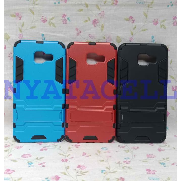 NEW CASE IRON MAN SAMSUNG A3 2016 A310 STAND ROBOT/TRANSFORMER(HARD COVER) - HITAM MILENIA