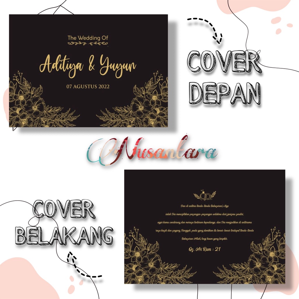 

Buku tamu pernikahan custom guest book / Wedding guest book
