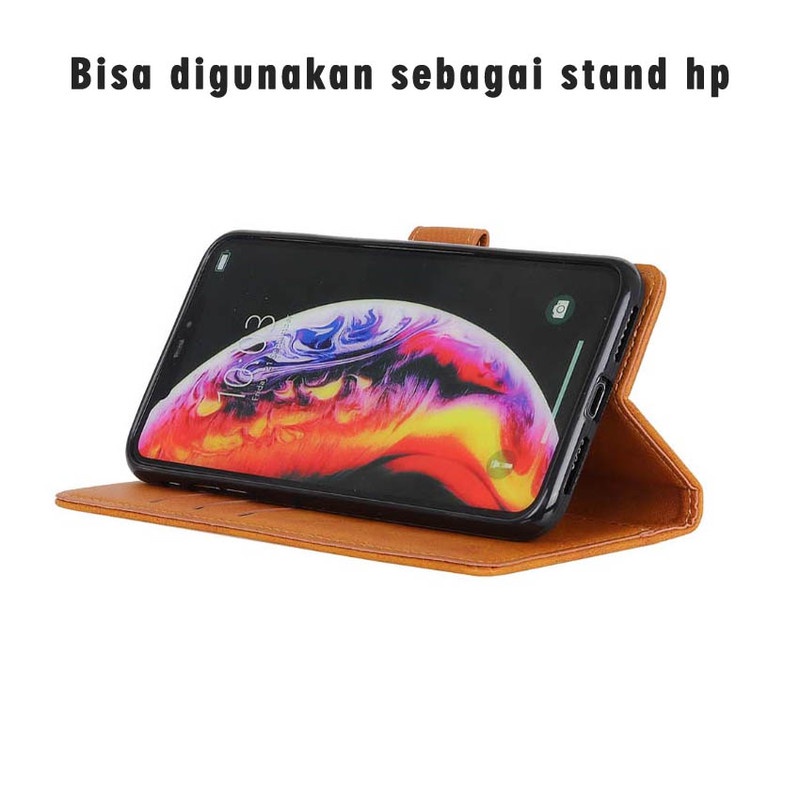 Asman Case Xiaomi Redmi 7 Leather Wallet Flip Cover Premium Edition