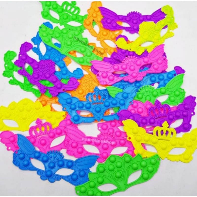 mainan pop it fidget toy shapes mainan penghilang stress anak-pop it kacamata