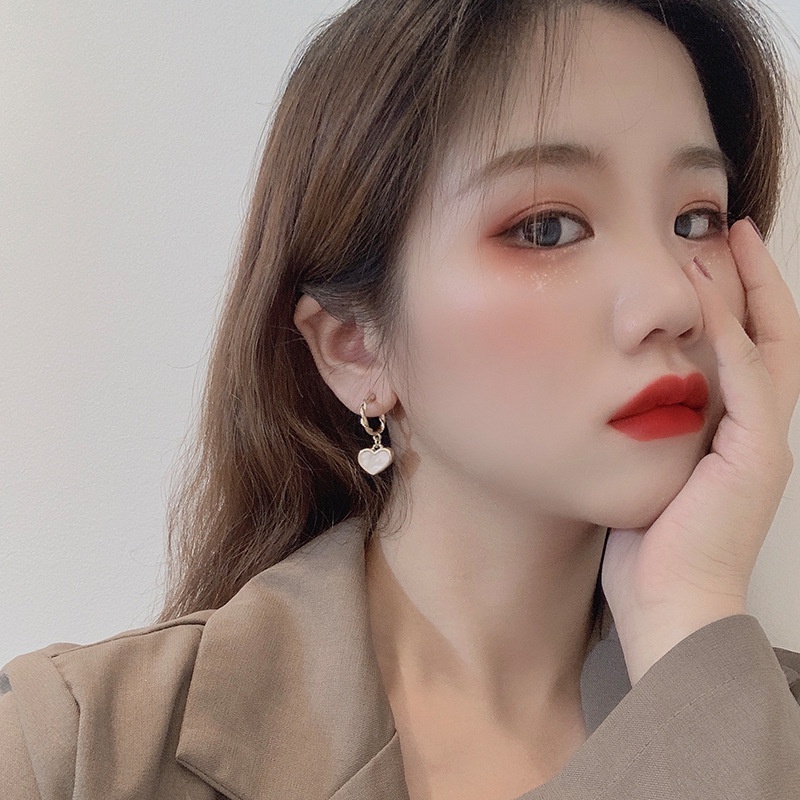 Anting Ear Cuff Bentuk C Warna Pink Gaya Korea Untuk Wanita