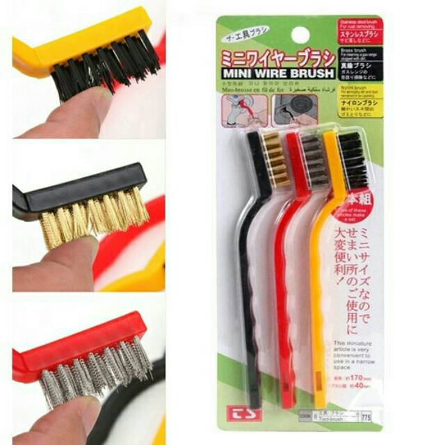 ST-305 Sikat Kawat Tembaga Nylon Pembersih Kompor Serbaguna Wire Brush Isi 3 Pcs