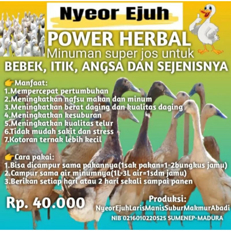 

VITAMIN ITIK,BEBEK,ANGSA,DN SEJENISNYA. 100%ALAMI,SUPER PAWER JOSS HASIATNYA,BLI 5GRTIS 1