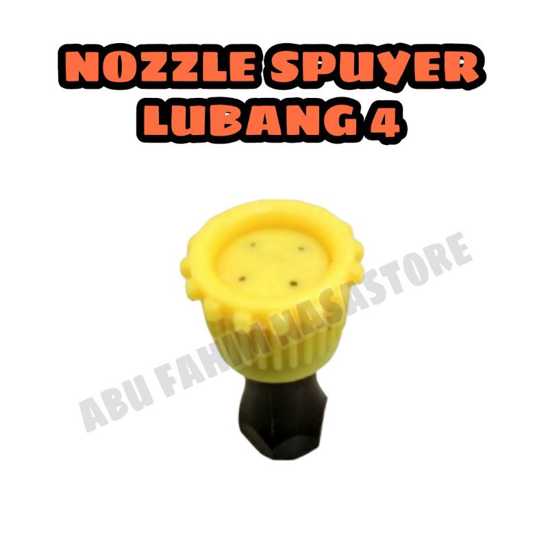 NOZZLE SPUYER PVC LUBANG 4 / NOZEL SPUYER  PVC 4 LUBANG KUNING / NOZEL SPUYER LUBANG 4