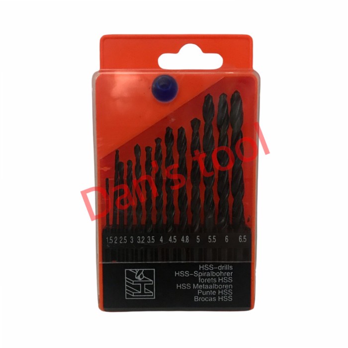 Mata Bor Besi Set 13pc 1-6,5mm - HSS Drill Bit Set