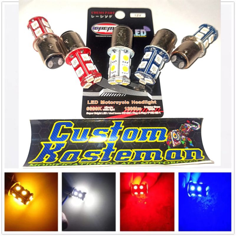 Lampu Rem Stoplamp LED MOTOR Kedip Strobo Beat Vario Mio Jupiter Vega Ninja Supra Scoopy Fino DLL