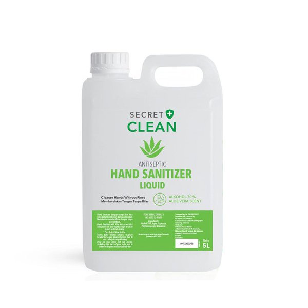 SECRET CLEAN HAND SANITIZER LIQUID 5 LITER