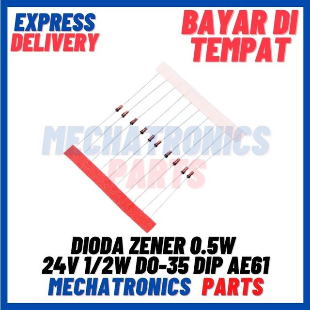 [SMC-9108] DIODA ZENER 0.5W 24V 1/2W DO-35 DIP AE61