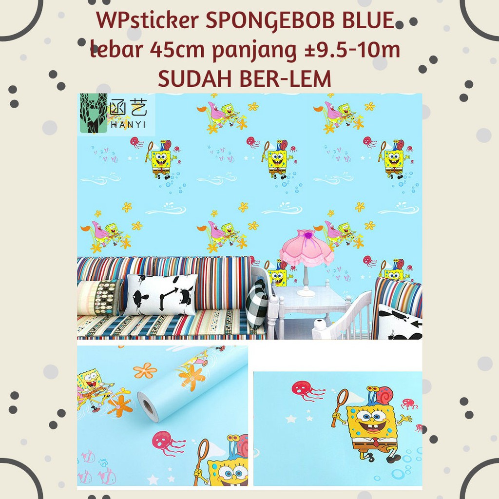  HISANAAGROSIR SEMARANG WALLPAPER DINDING  10m SPONGEBOB  