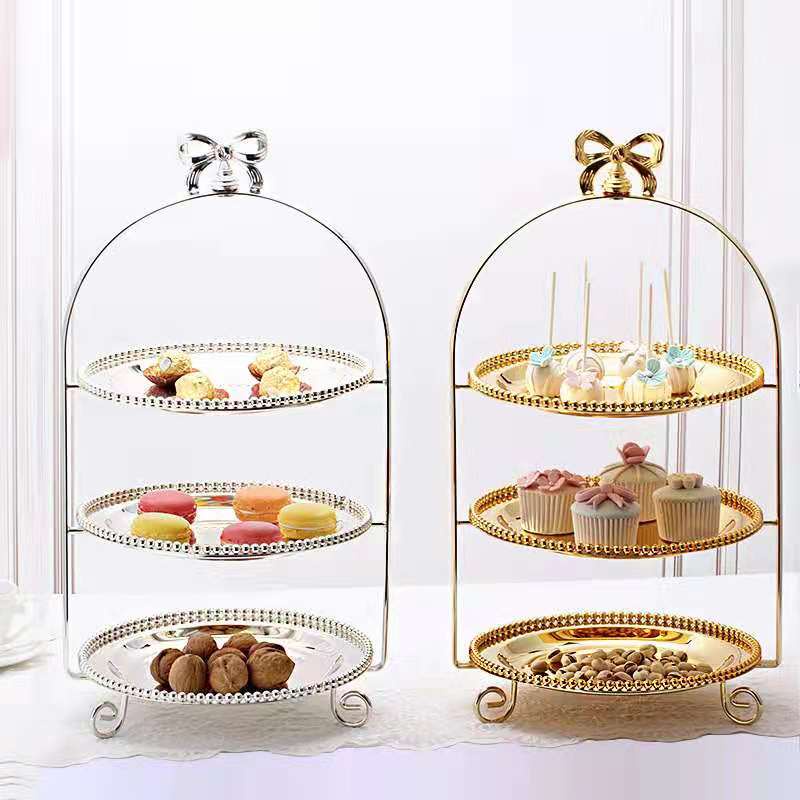 Fontain Cake Tray Pita 3 Susun Tier Cupcake Rak Susun Kue Roti Cake