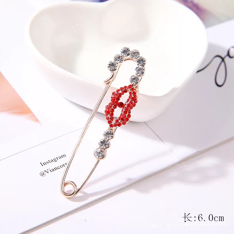 Ins Kepribadian Shiny Bros Berlian Imitasi Rusa Merak Bros Mutiara Unisex Bros Aksesoris indah-46#