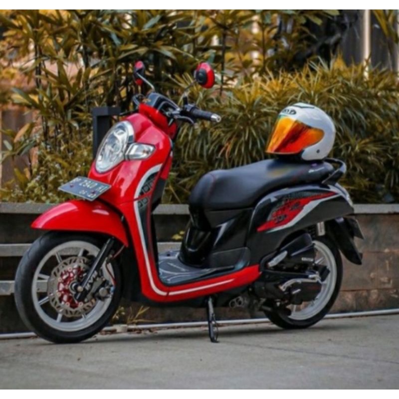 STRIPING STICKER LIS SCOOPY SPORTY 2019 MERAH HITAM STICKER SCOOPY 2019 MERAH HITAM SPORTY