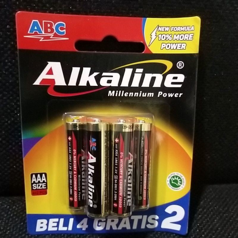 

BATERAI ALKALINE A3 ISI 6, 1 PAK