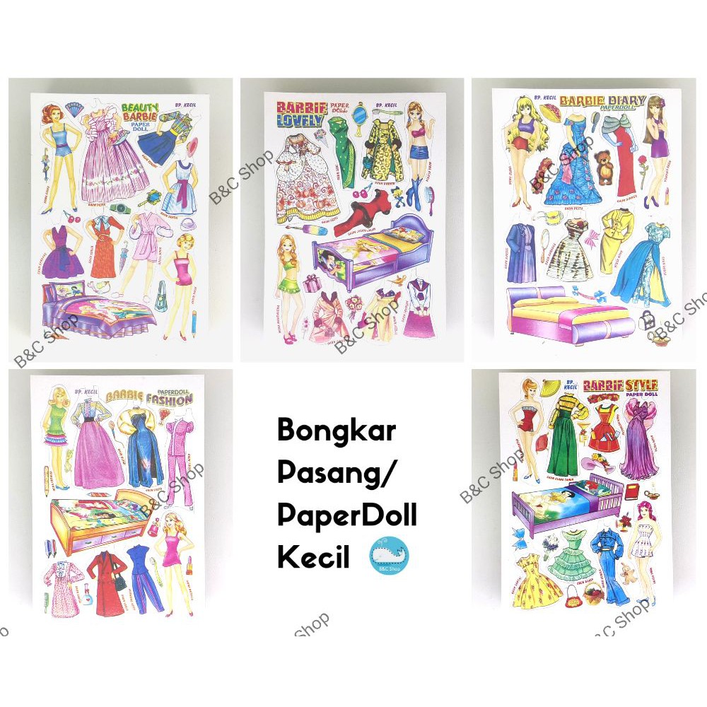 [BC Shop] Mainan BP Anak Perempuan / Mainan Bongkar Pasang Kecil / Mainan Barbie Kertas