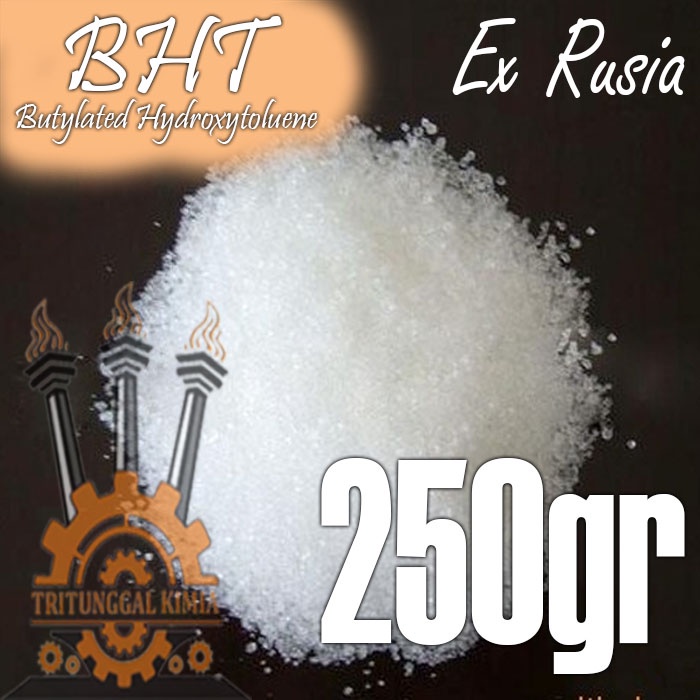 

BHT Sebagai anti tengik ex rusia 250gram Butylated Hydroxytoluene/ bahan kosmetik/foodgrade