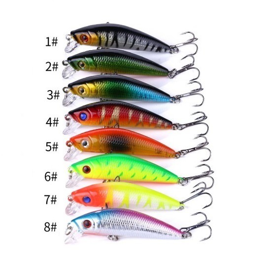 1pc Umpan Pancing MS03 Minnow fishing lure bass tackle 7cm/8.1g 20gr