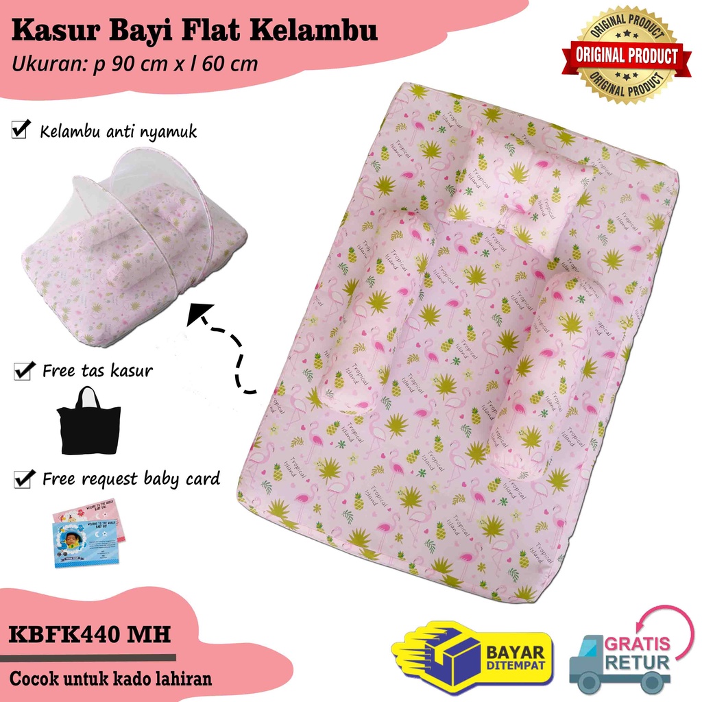 Kasur Bayi Flat Paket Perlengkapan Bayi Baby Gift Set Kado Lahiran Tempat Tidur Baby-KBFK440MH
