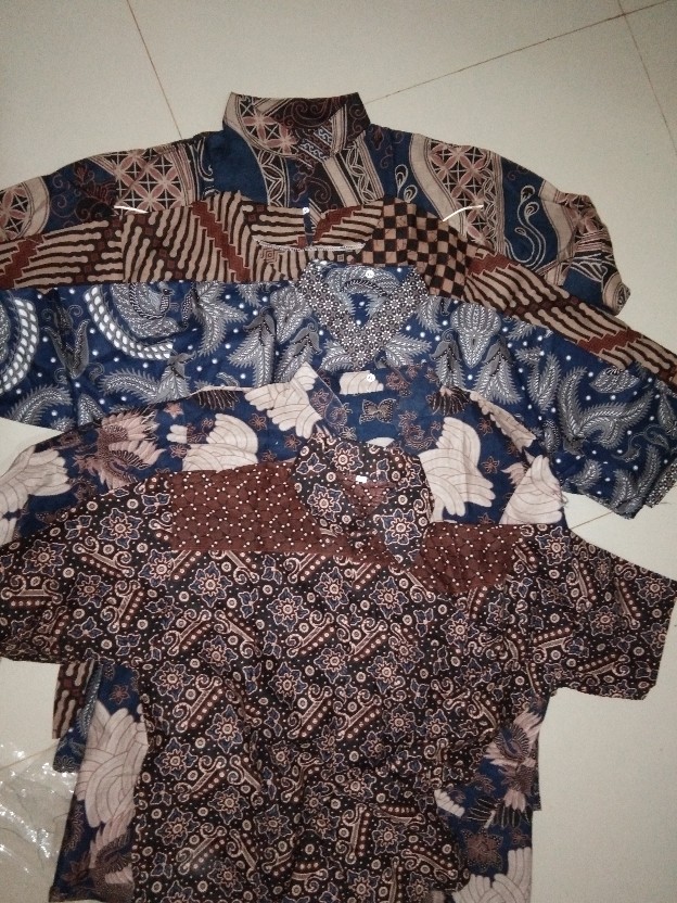 Tey-17 Batik Wanita Asj Sa Hrb026 Kenongo Kemeja Tosca Pendek