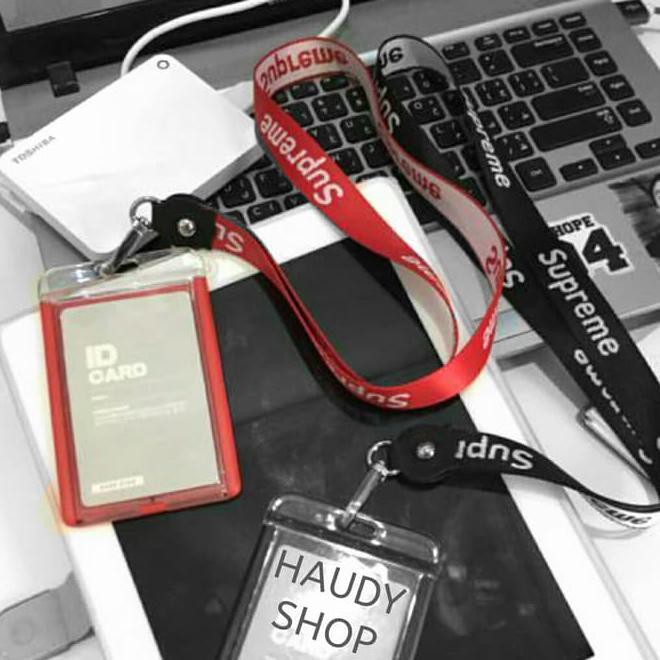 

Name Tag Kulit Pu / Id Card Holder Supreme / Gantungan Nama - Merah Produk Asli