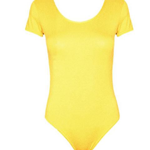 Baju Senam Balet Anak Leotard Tangan Pendek - Putih, M