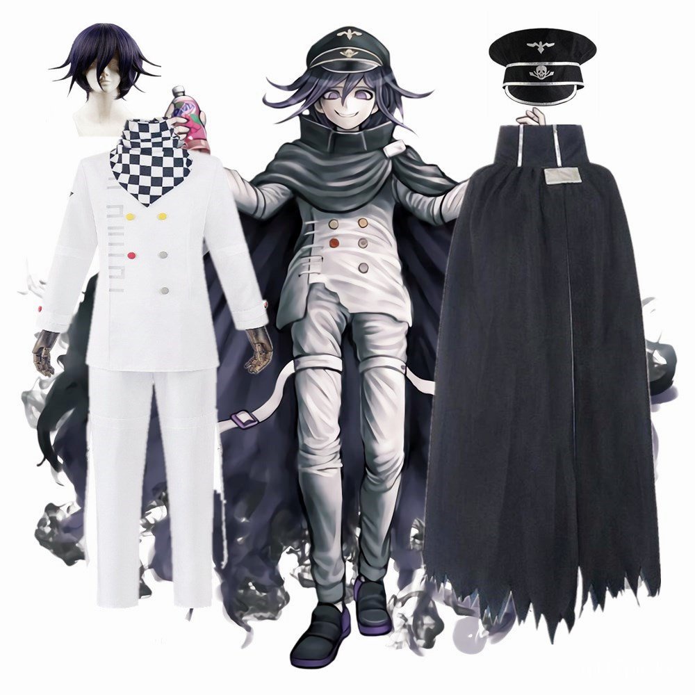 Danganronpa V3 Kokichi Oma Uniforms Scarf Anime Cloak Cosplay Costume President Oma Cosplay Cloak Ha