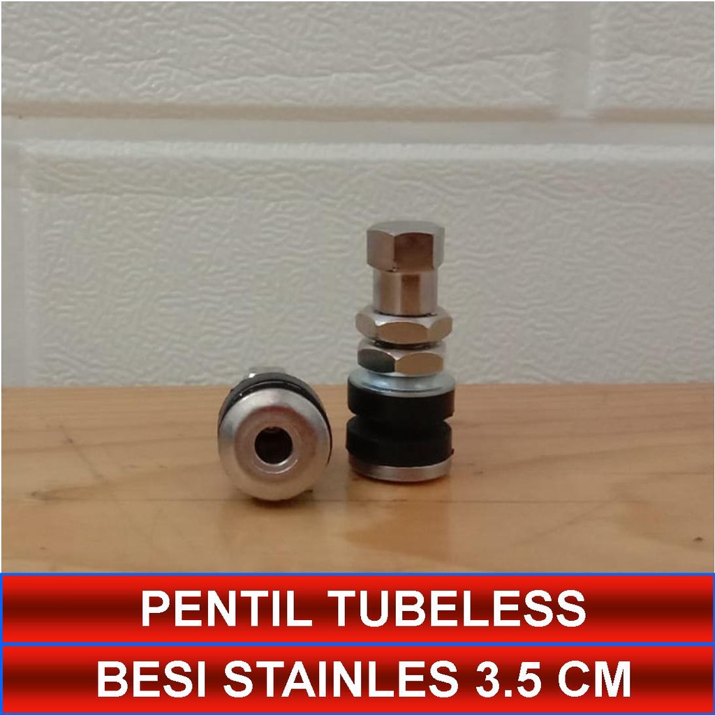 Pentil Tubles Tubeless Besi pendek drat dalam