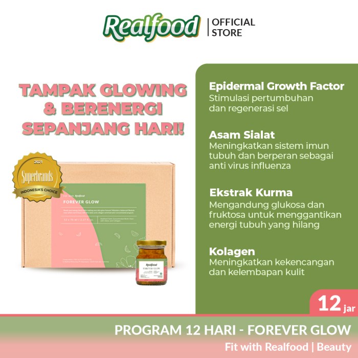 

(BISA COD) Realfood Forever Glow Minuman Sarang Burung Walet + Kurma & Kolagen