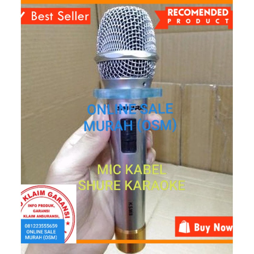 SHURE GOLDEN legendary Mic GOLD song musik kabel Microphone cable karaoke vocal audio sound mik pengeras suara pro profesional vokal mikrophone dynamic legendaris  TERBUAT DARI BESI  Microphone Shure KMS8 100% sama dengan gambar 1bh mic kabel 5-6 meter ka