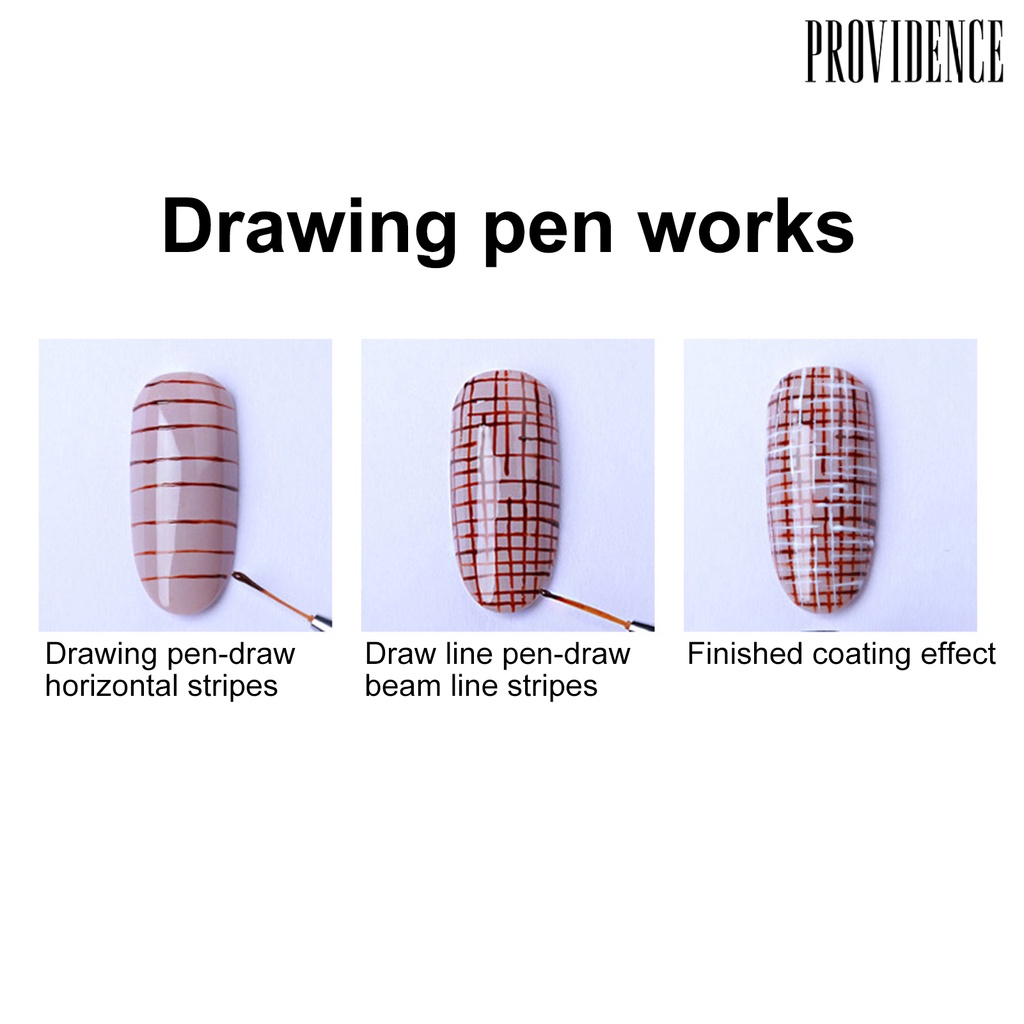 Providence 3pcs / Set Pen Nail Art Anti Karat Bahan Abs Warna Macaron