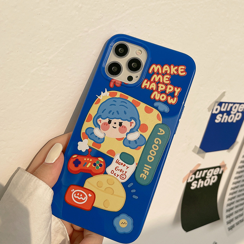 Case Motif Kartun Untuk iPhone 11 pro MAX XS MAX XR 12 mini 7 plus 12 pro MAX