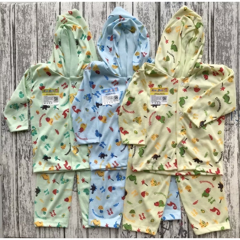 3 PCS Setelan Baju Bayi Setelan Piyama Bayi Setelan Oblong Bayi DNW BABY