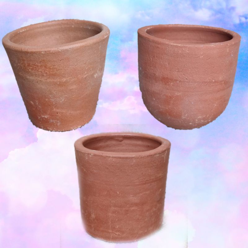 Pot terracotta 8cm polos/ Pot tanah liat gerabah kaktus