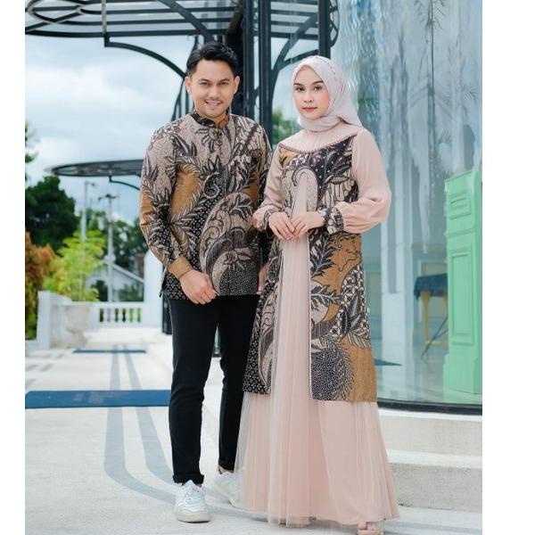 Stok terbatas.. COUPLE BATIK GAMIS RAHAYU COUPLE ENGAGEMEN BEST SELLER BISA COD GRATIS HIJAB