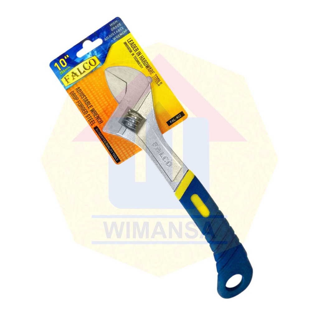 FALCO KUNCI INGGRIS 10 INCH - KUNCI BAGO GAGANG KARET