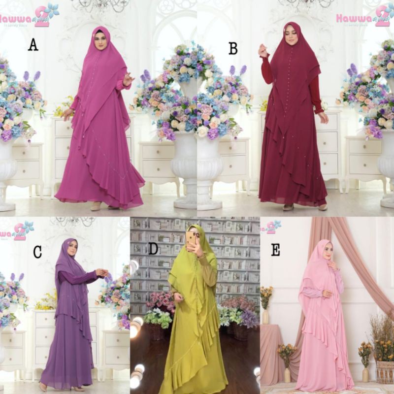 READY STOCK SIAP KIRIM RUMA SYARI BY HAWWAAIWA/DHEAAFIECCENA/Syar'i by HAWWAAIWA/rumia syari by hawa