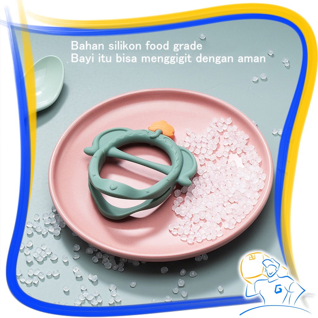 Gigitan Bayi Silikon Teether Lembut Bentuk Gelang Mainan Bayi BPA Free Premium Bracelet Teether Silicone Baby