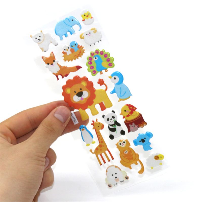 Mary 20 Pcs Kartun Puffy Stiker Penghargaan Sekolah Diary Dekorasi Pre-cut Reusable Kids Gift