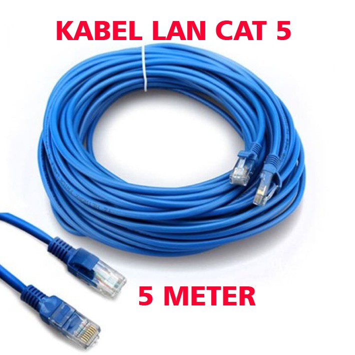 Kabel LAN RJ45 ETHERNET 5M CAT 5 / Kabel UTP 5 Meter Pabrikan High Quality 333