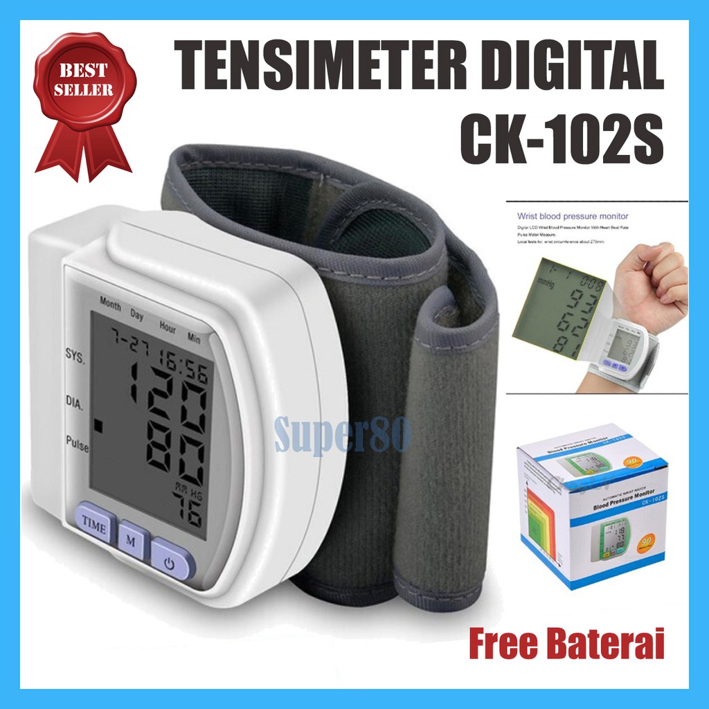 Tensimeter Digital CK-102S Pengukur Tekanan Darah Tensi Meter Pergelangan Tangan Blood Pressure