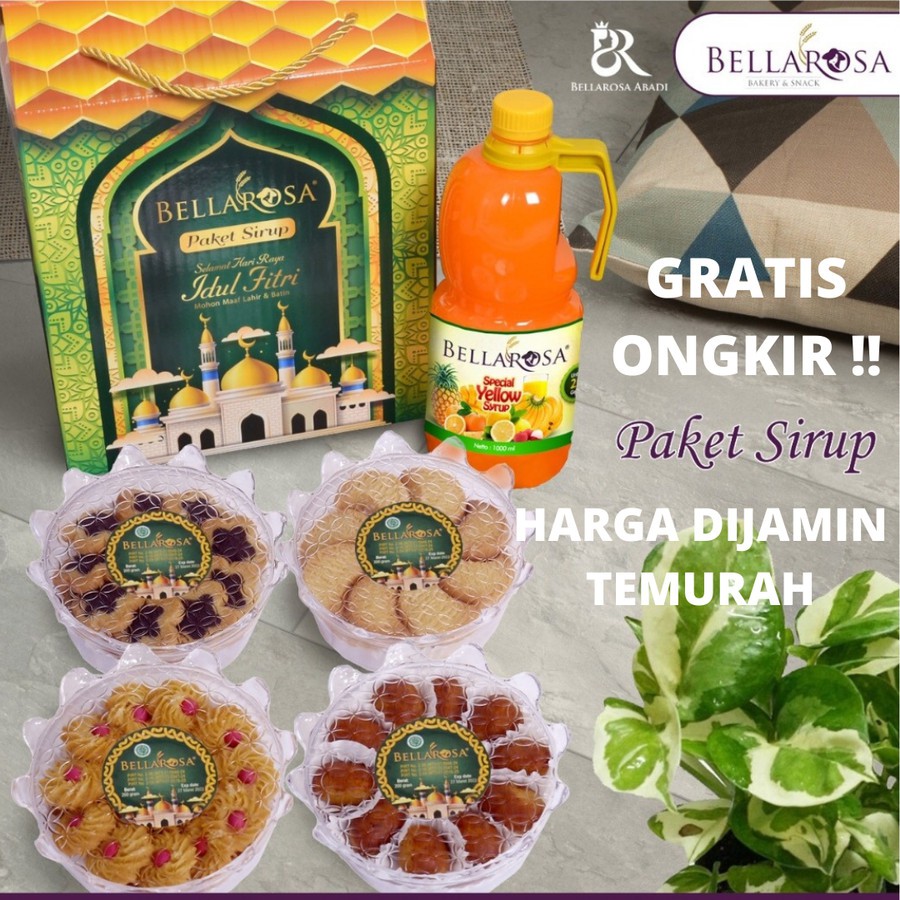 

Bellarosa Paket Sirup Kue Kering lebaran Idul Fitri 2021/paket kue Lebaran/Bellarosa Sirup/Bellarosa