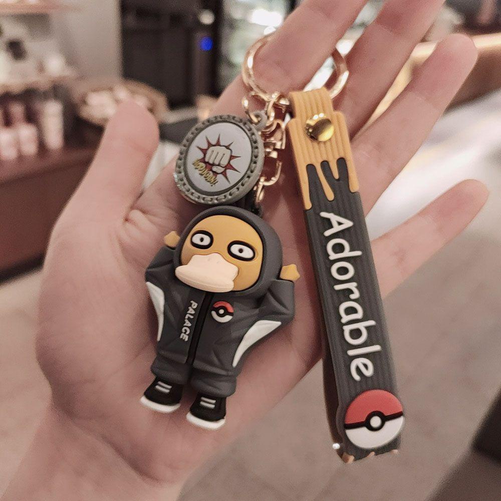 【 ELEGANT 】 Pikachu Gantungan Kunci Hadiah Lucu Miniatur Keyring Spray Fire Dragon Scultures Key Ring