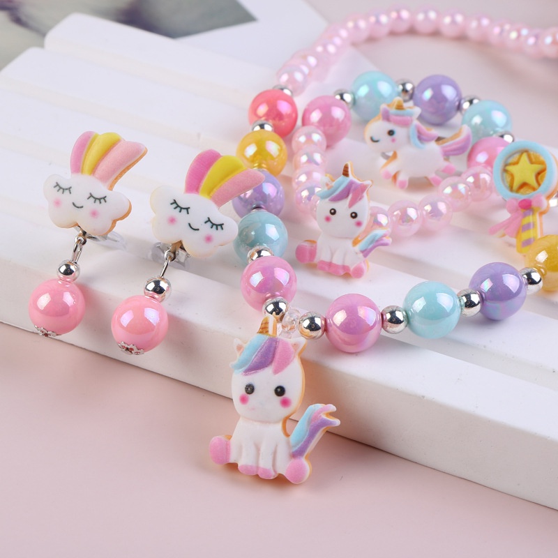 UNICORN ACC SET PERNAK PERNIK AKSESORIS ANTING CINCIN GELANAG KALUNG GIWANG ANAK IMPORT