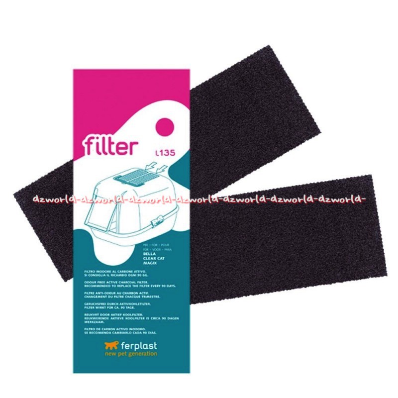 Ferplast Filter L 135 Home Toilet Penyaring Untuk Kandang Hewan