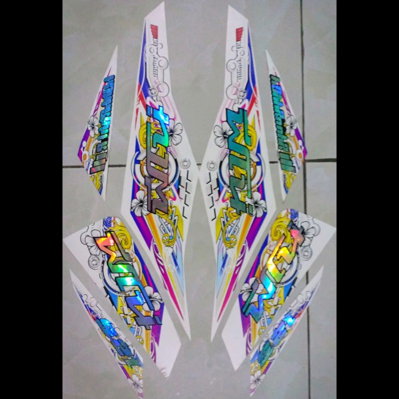 striping mio m3 tranparan hologram