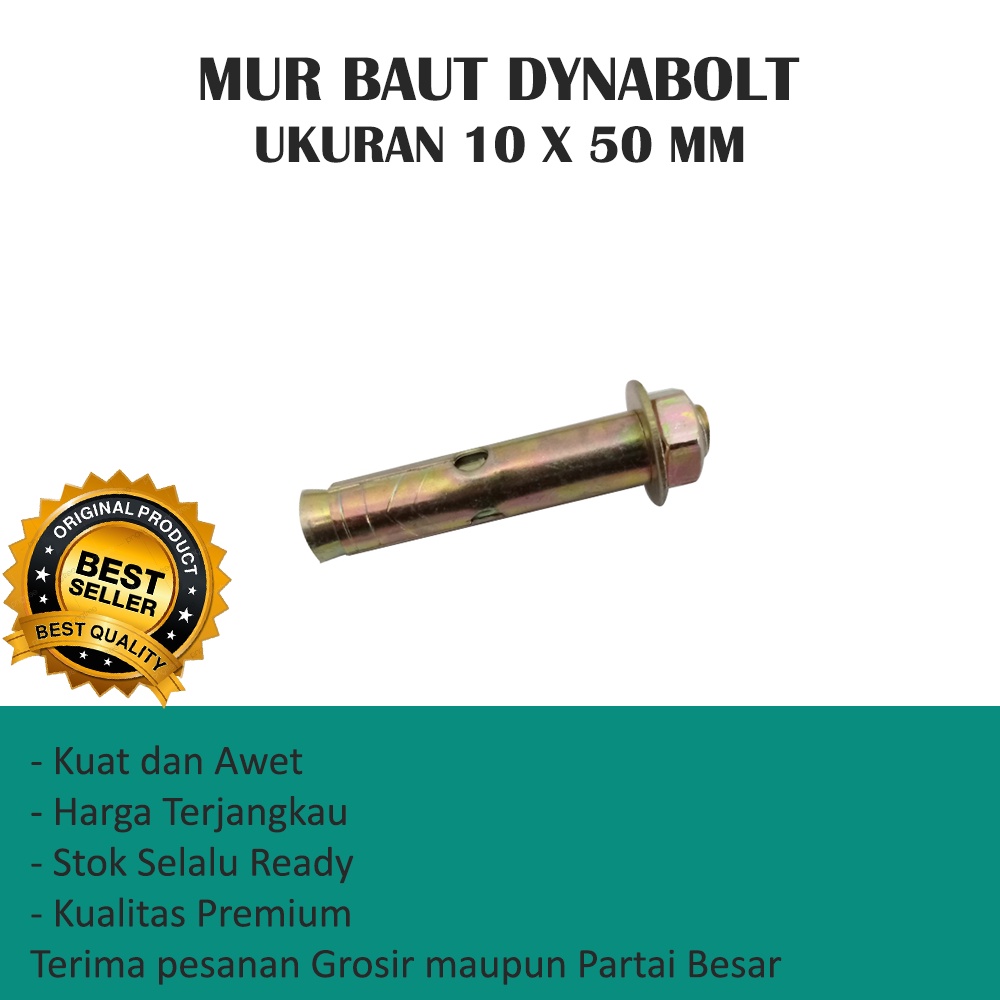 MUR BAUT DYNABOLT UKURAN 10X50 MM (HARGA PER PCS)