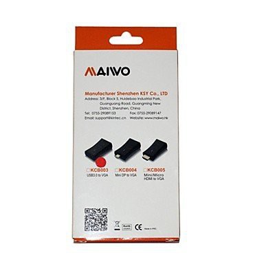 Accessories MAIWO USB 3-0 to VGA Adapter - KCB003