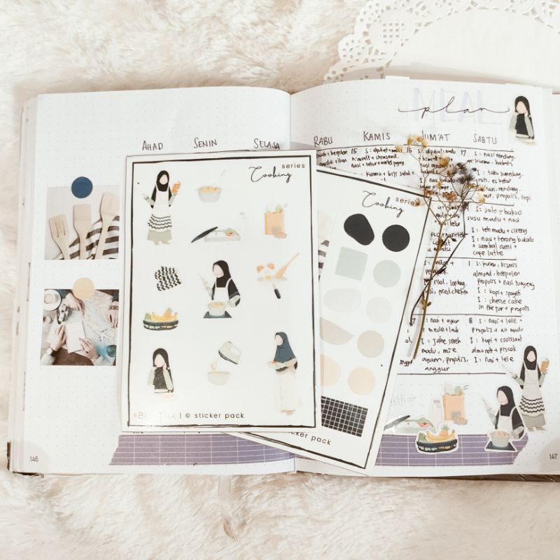 

Sticker Aesthetic Navy Blue / Sticker Hijab / Sticker Muslimah Faceless / BuJo Journaling Scrapbook