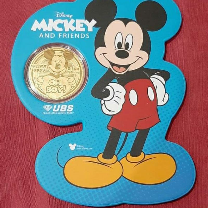 Logam mulia disney mickey mouse UBS 0.1g/logam mulia disney 0.1g/LM disney 0.1g/LM UBS 0.1g/UBS